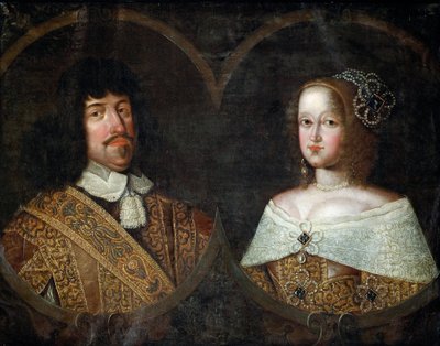 Frederik III of Denmark and Sofia Amalia of Braunschweig-Lyneburg by Unbekannt Unbekannt